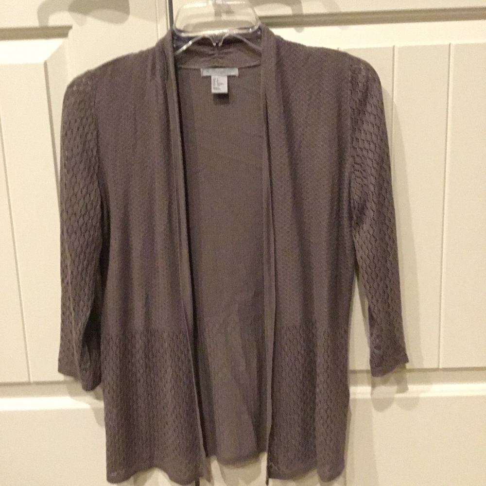 Gray cardigan sweater no buttons